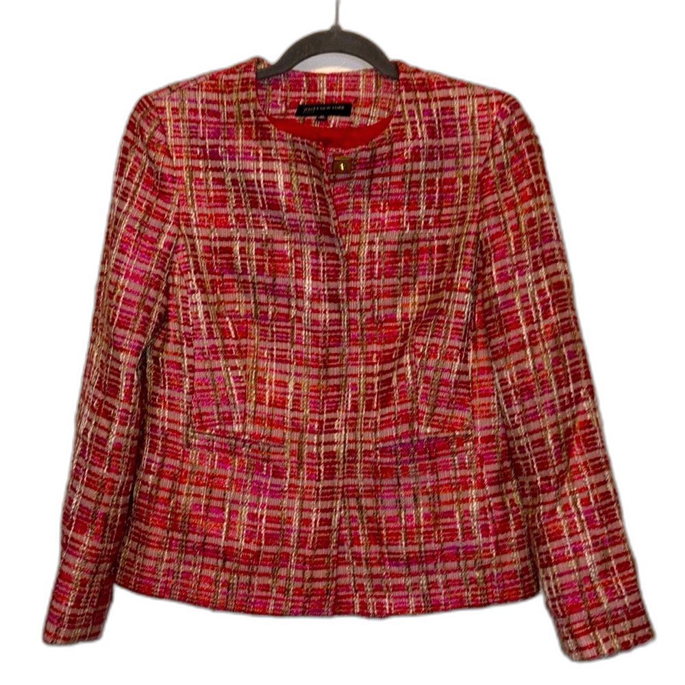 Jones New York Red and Pink blazer 6P